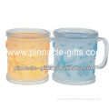 ABS+soft PVC 3D transparency Pen cup